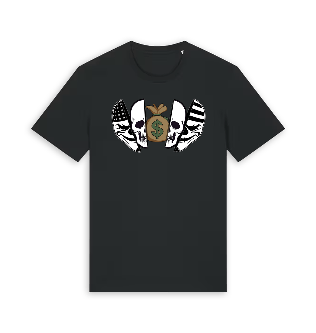 Black Printed T-shirt Front