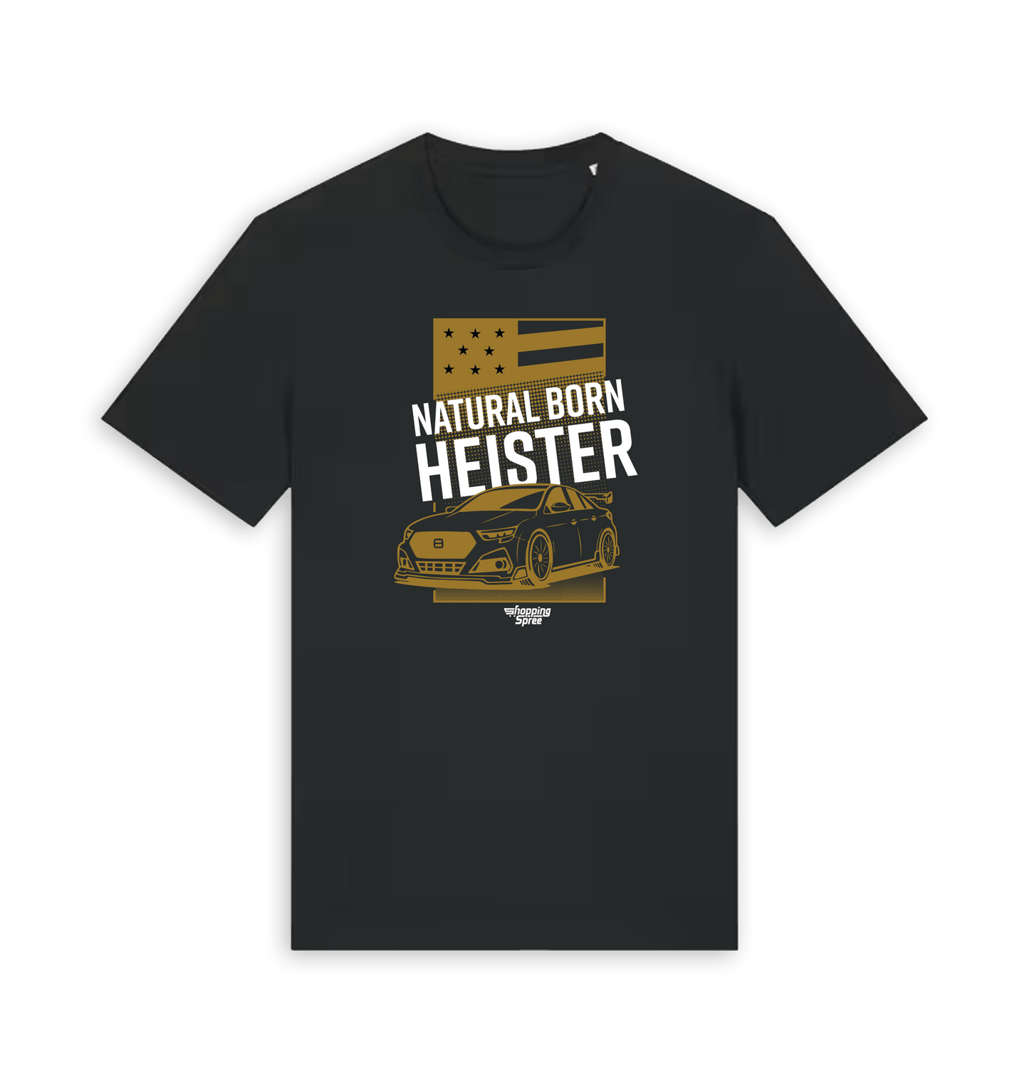 Black Printed T-shirt Front