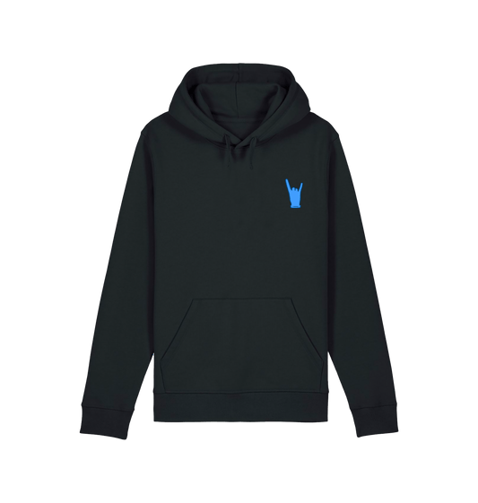 Black Printed Hoody Front