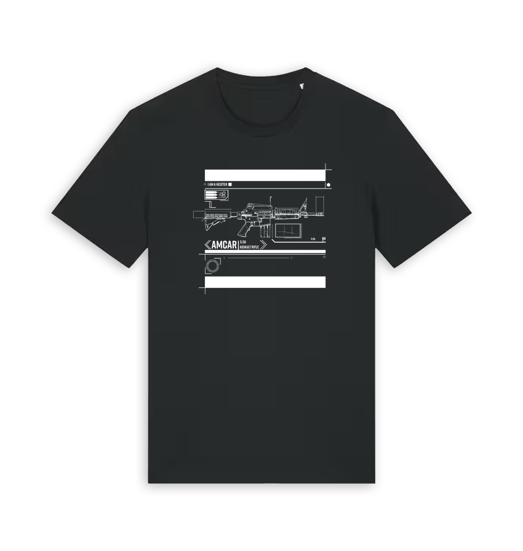 Black Printed T-shirt Front