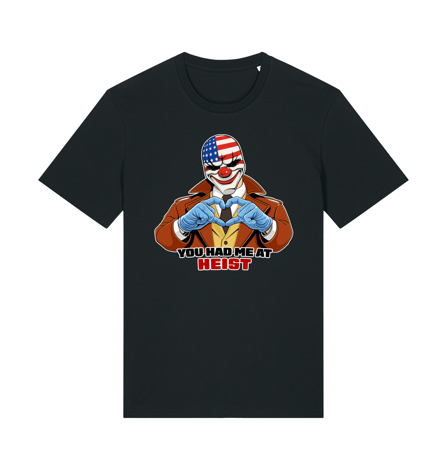 Black Printed T-shirt Front