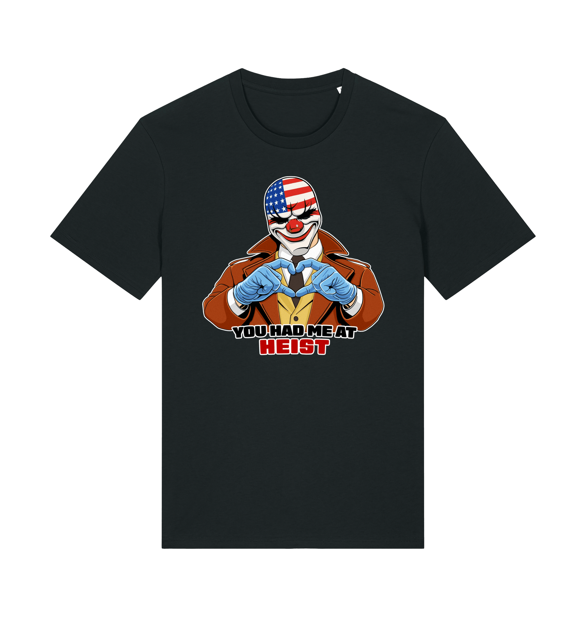 Black Printed T-shirt Front