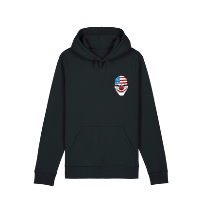 Black Printed Hoody Front