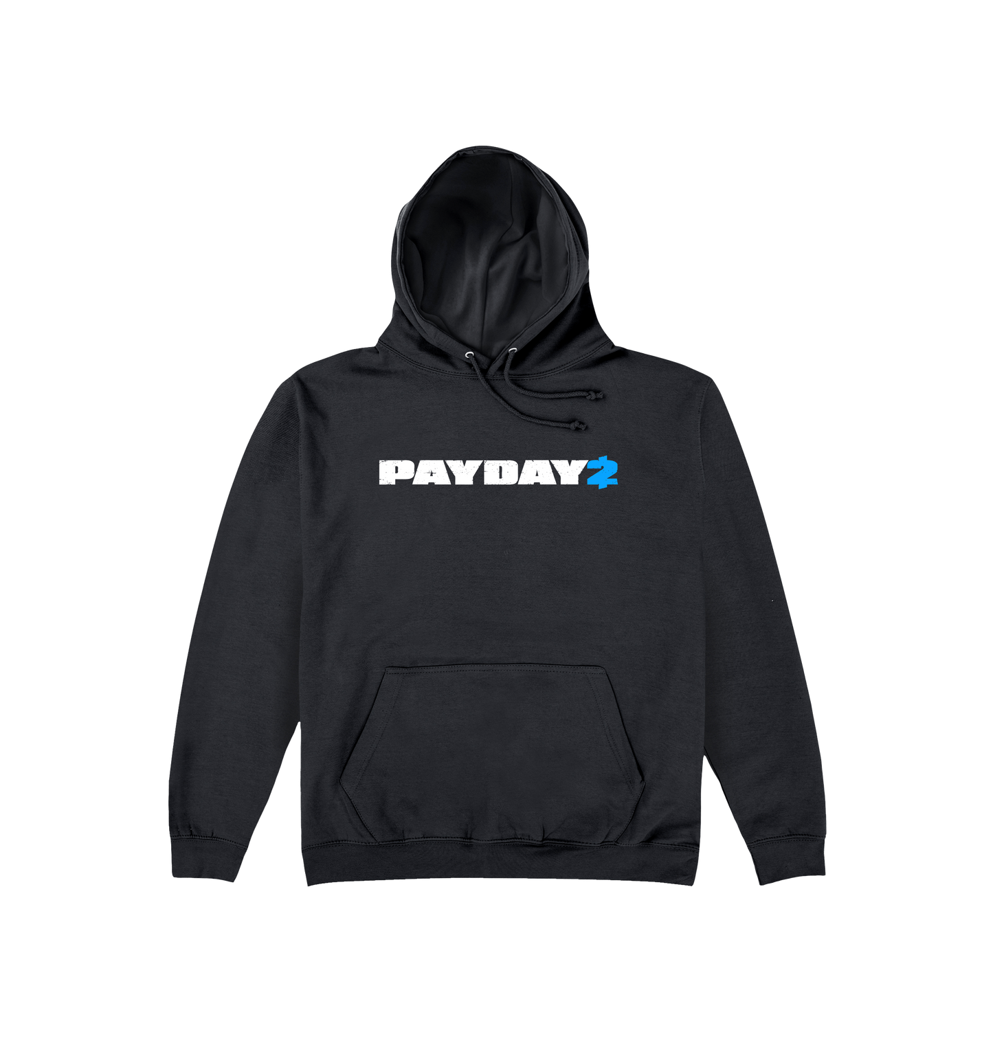 Jet Black Printed Hoody Front