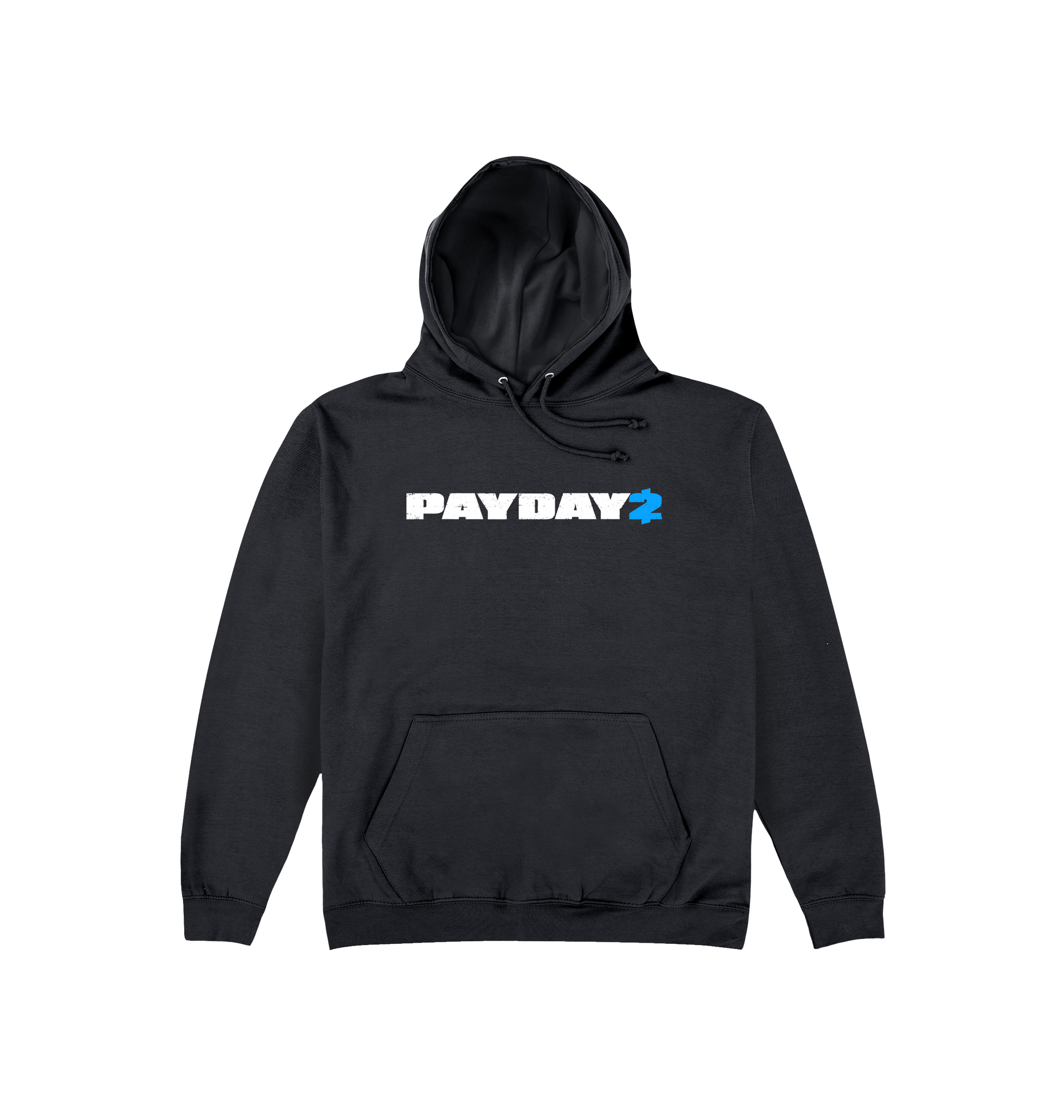 Jet Black Printed Hoody Front