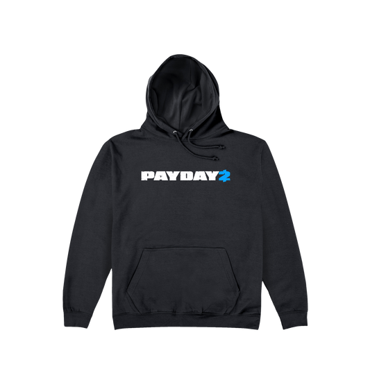 Jet Black Printed Hoody Front