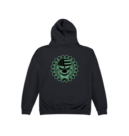 Jet Black Printed Hoody Back