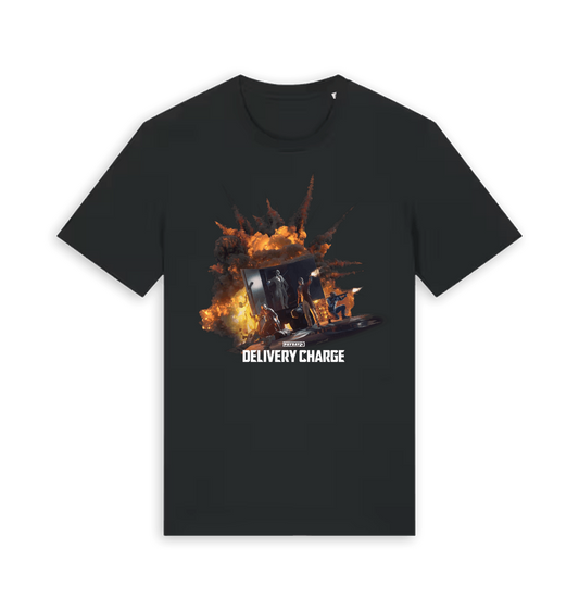 Black Printed T-shirt Front