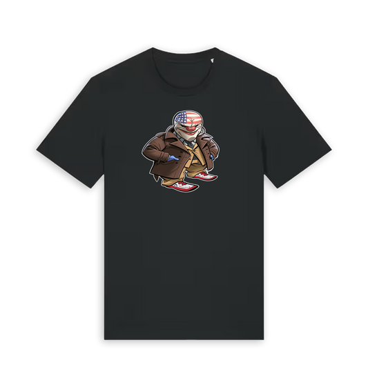 Black Printed T-shirt Front