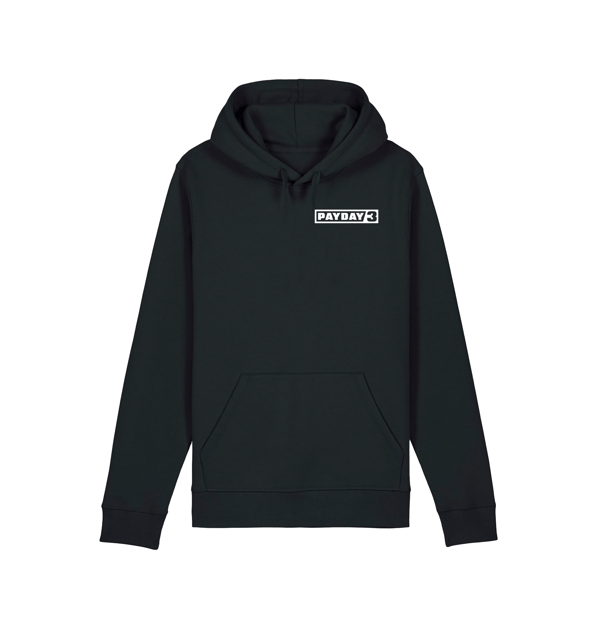 Black Printed Hoody Front
