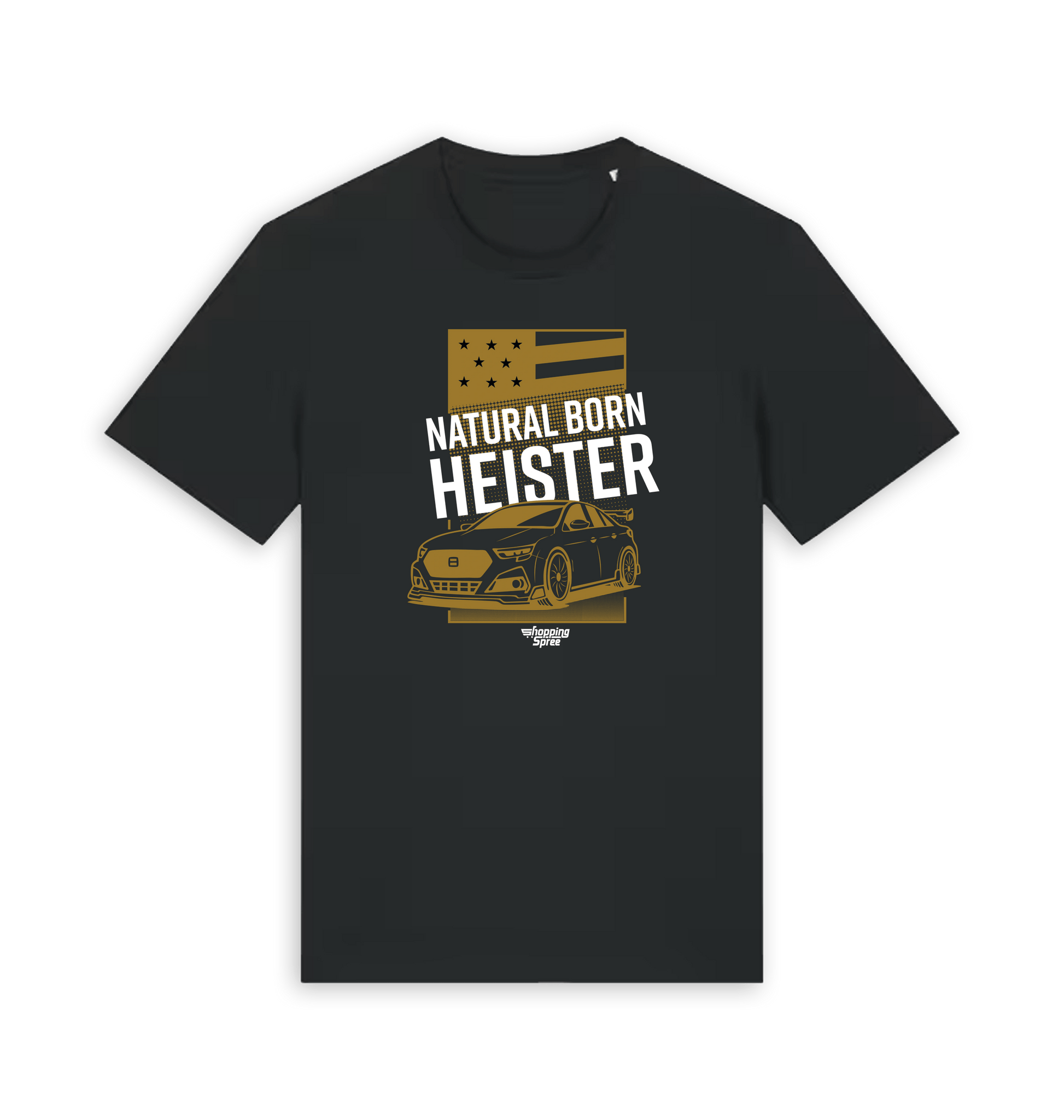 Black Printed T-shirt Front