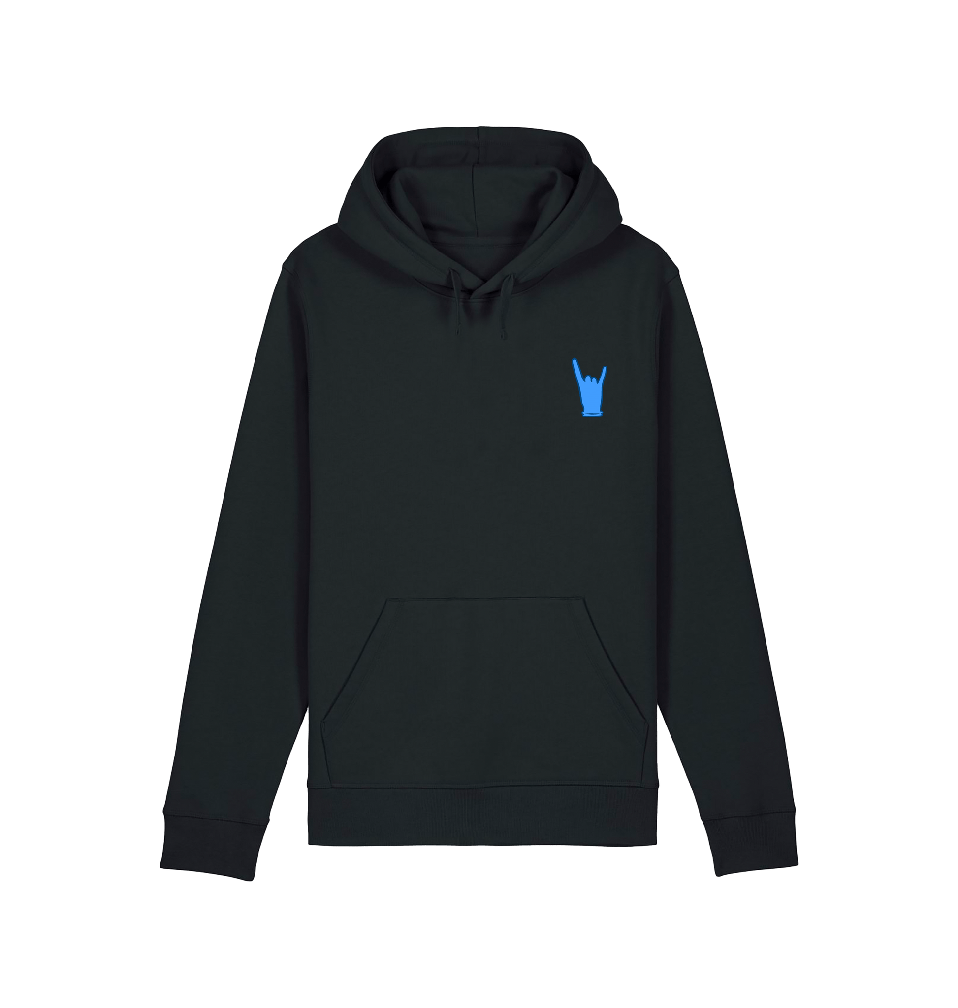 Black Printed Hoody Front